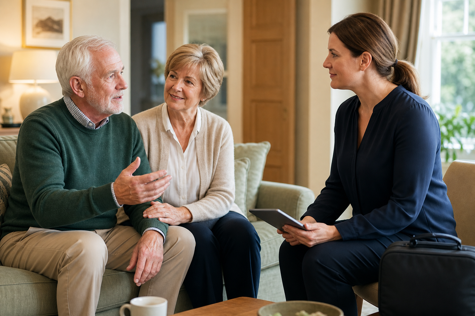 Hearing Tests professional supporting a patient at home