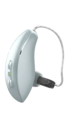 Starkey Omega AI receiver-in-canal hearing aid — manufacturer photograph